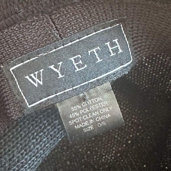 Anthropologie Wyeth Western Trimmed Boater Black Hat O/S - Picture 5 of 6